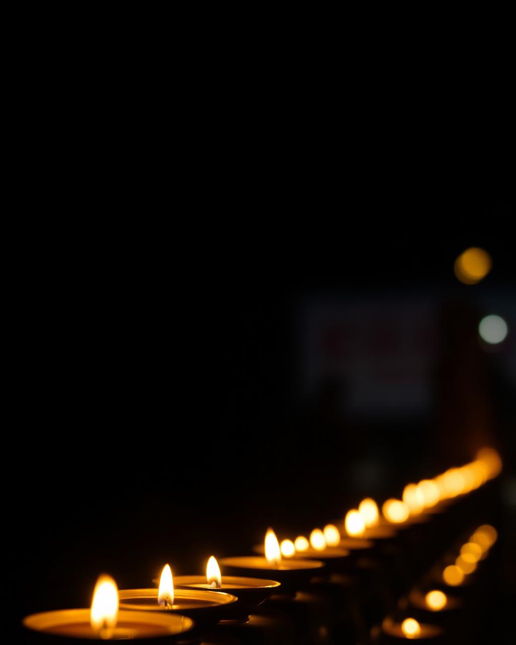 Diwali lamps at night
